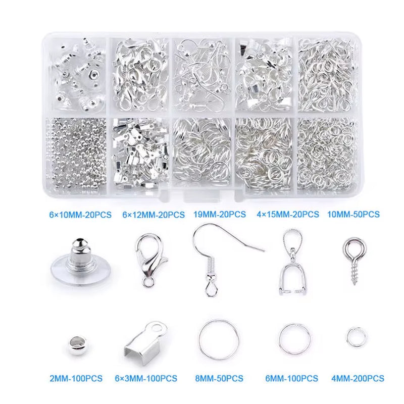 Jewelry Making Supplies Kit with Jewelry Tools, Jewelry Copper Wires Thread and Jewelry Findings for Jewelry Repair and Beading