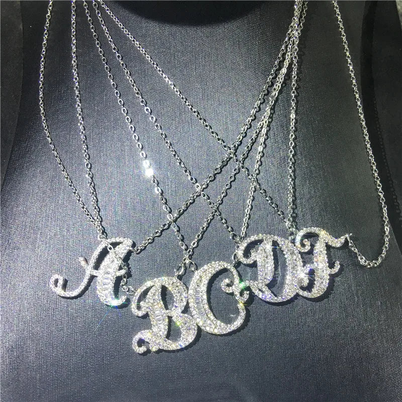 Bling Statement Alphabet necklace