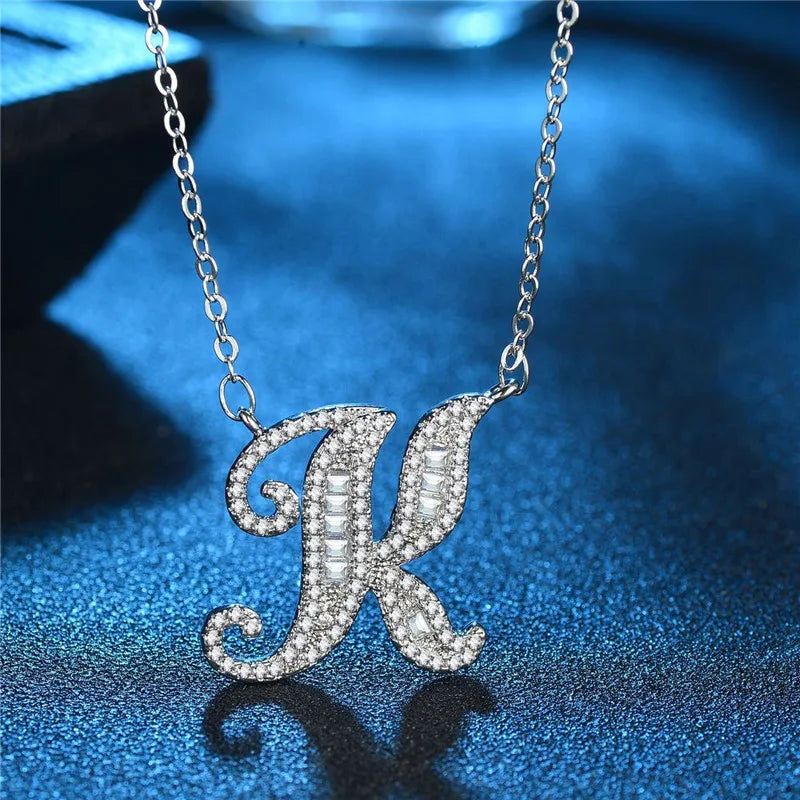 Bling Statement Alphabet necklace