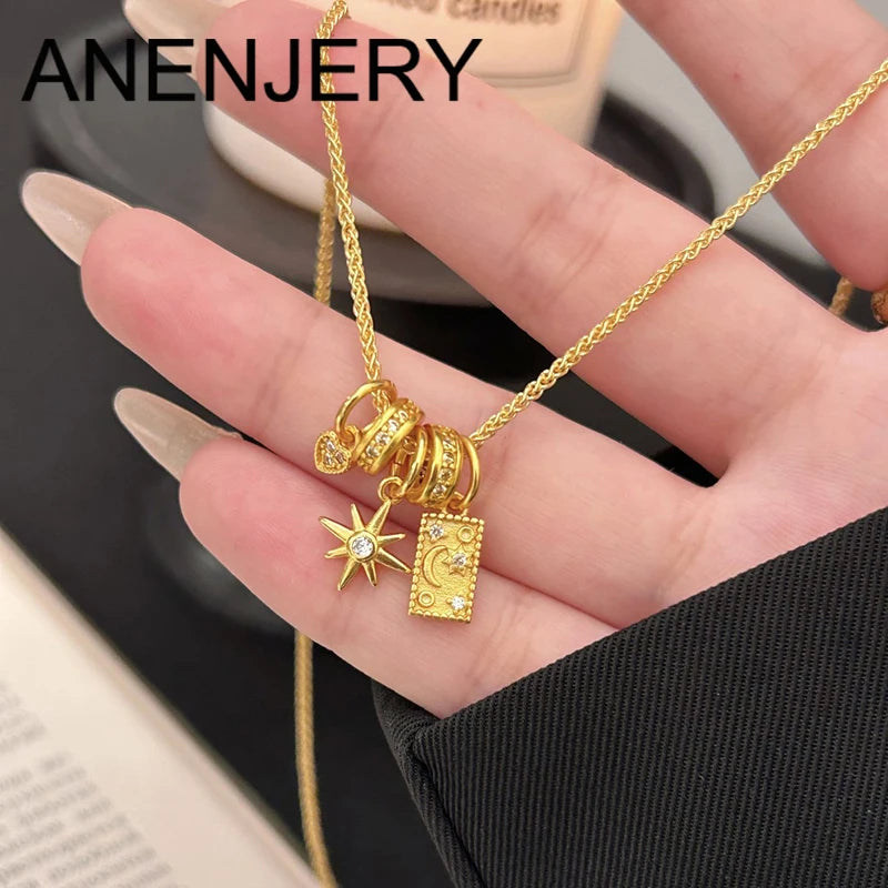 Star Moon Pendant Necklace