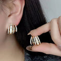 Rhinestone Multi-Claw Stud Earring