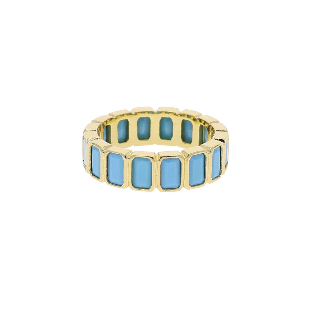 Paved Tear Drop Chain Ring