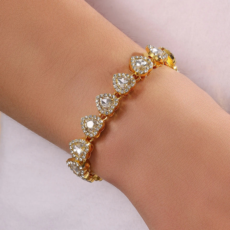 Heart Bling Tennis Bracelet
