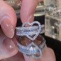 Blinged Heart Ring