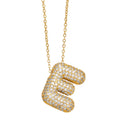 Chunk Initial Bubble Letter Necklaces