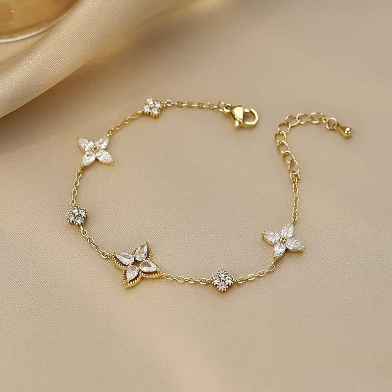 Crystal Flower Bracelet