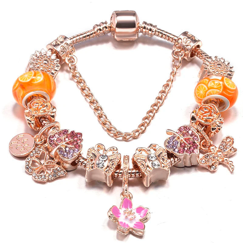 Charms Snake Chain Bracelet