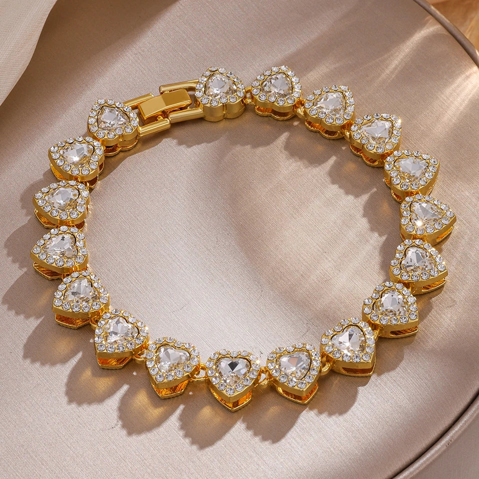 Heart Bling Tennis Bracelet