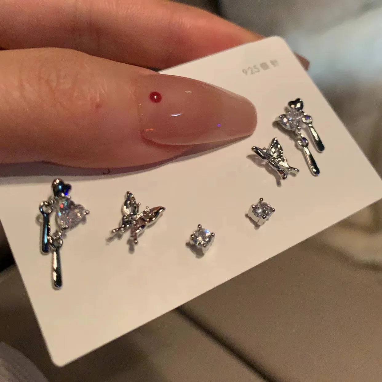 6Pcs/Set New Gold Color Geometric Pendant Hoop Earrings