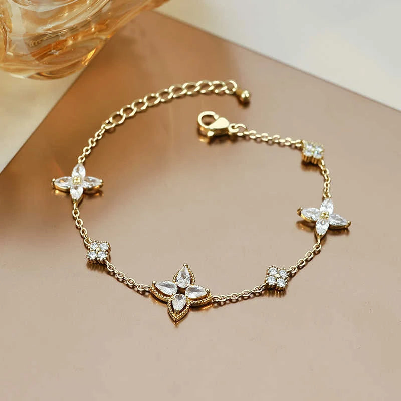Crystal Flower Bracelet