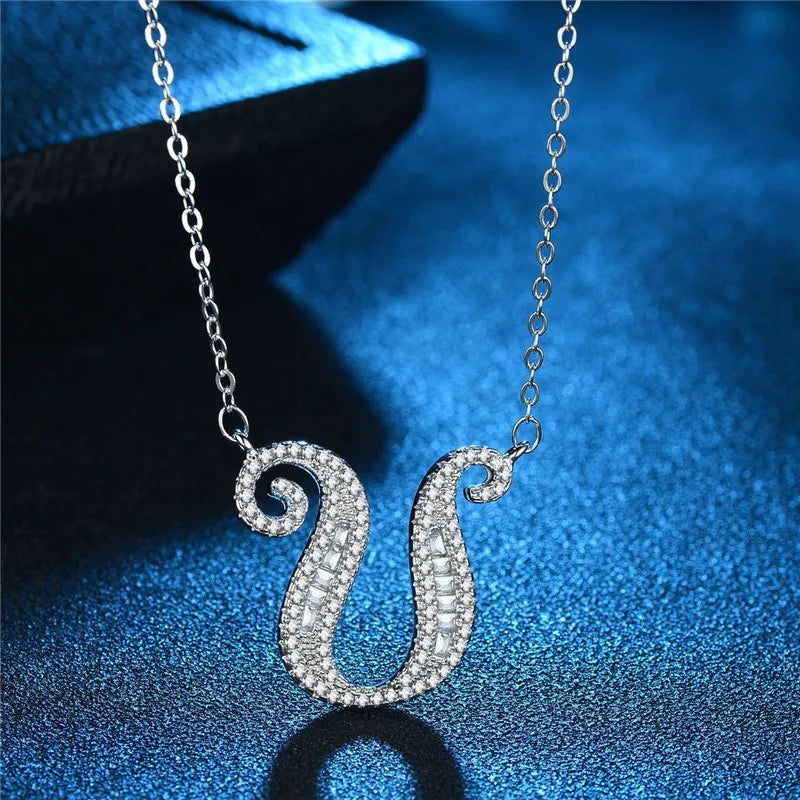 Bling Statement Alphabet necklace