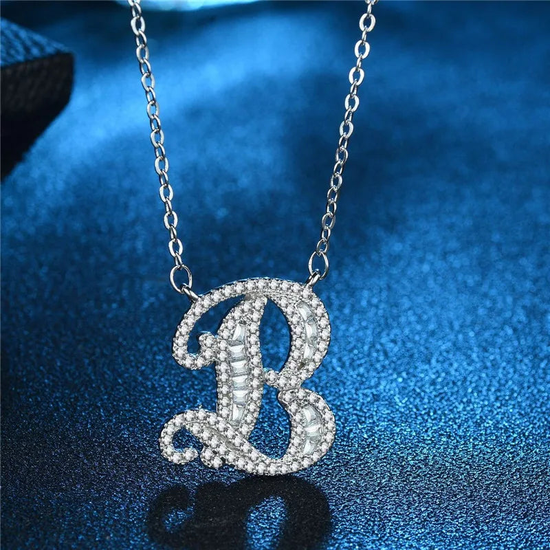 Bling Statement Alphabet necklace